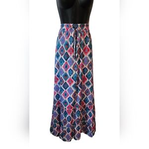 Colorful Geometric Maxi Skirt